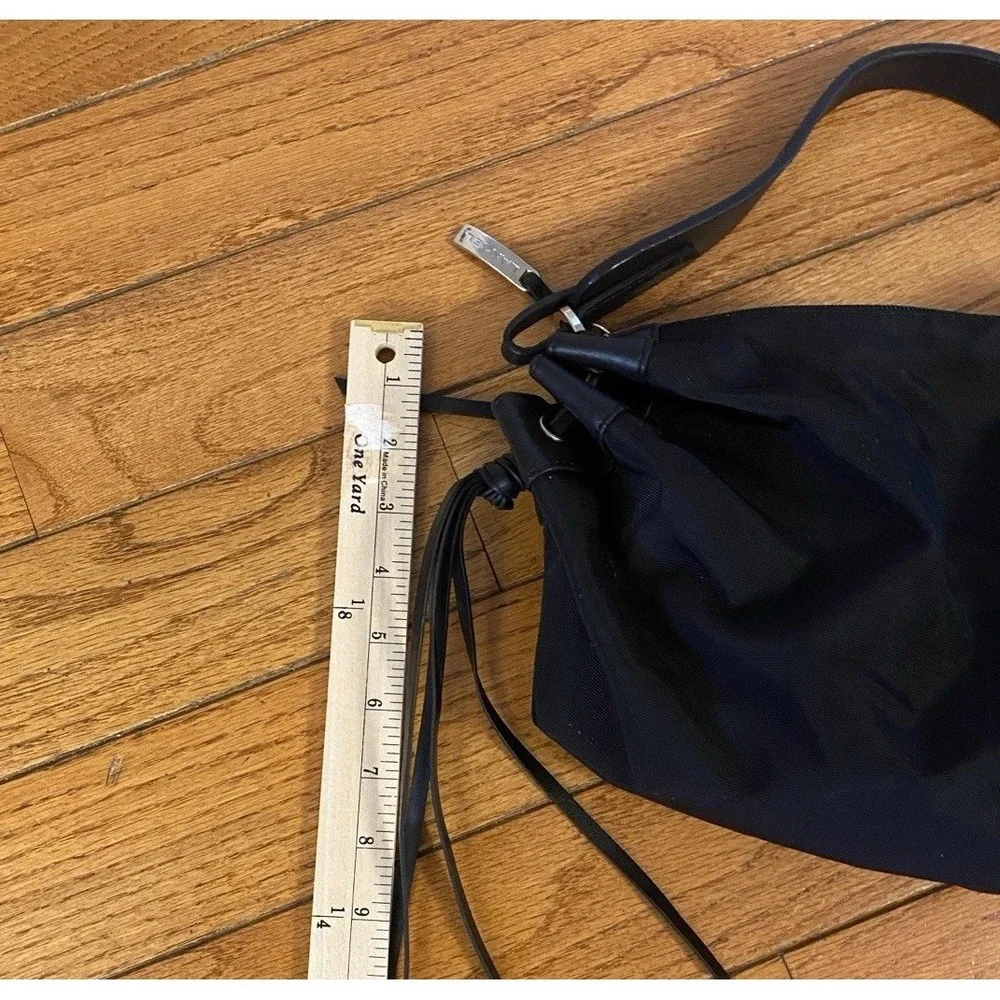 Vintage Lancel Paris Lancel Pop Black Nylon Leather Hobo Tassel Bag Quite Luxury